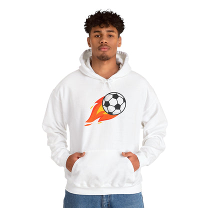 Soccer Fire Ball Hoodie - Men's Heavy Blend Hooded Sweatshirt