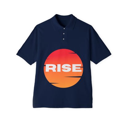 Men's Polo - RISE Graphic Tee for Motivation and Everyday Style