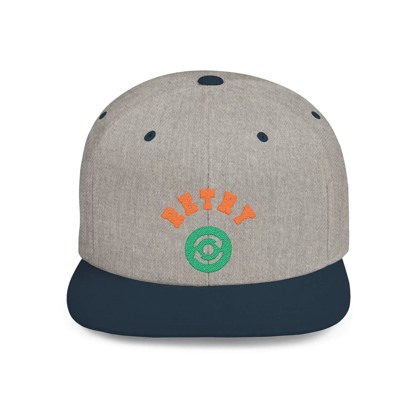 Retry Vintage Flat Bill Snapback Cap – Adjustable streetwear hat for men & women. Ideal gift for casual fashion, festivals, and urban style. - RizQ Life 
