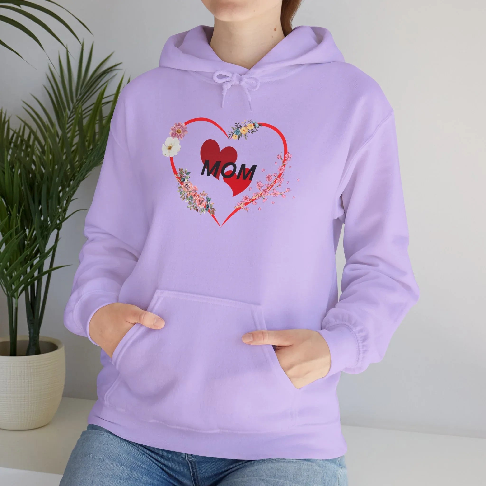 Mom Love Hoodie - Floral Heart Design - Perfect Gift for Mother's Day - RizQ Life 