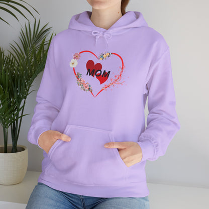 Mom Love Hoodie - Floral Heart Design - Perfect Gift for Mother's Day