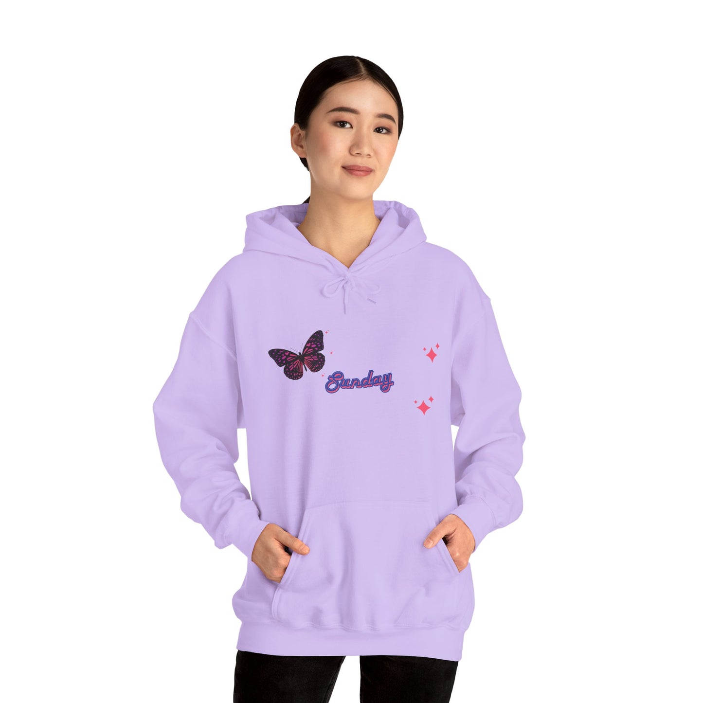 Butterfly Sunday Hoodie Sweatshirt For Women