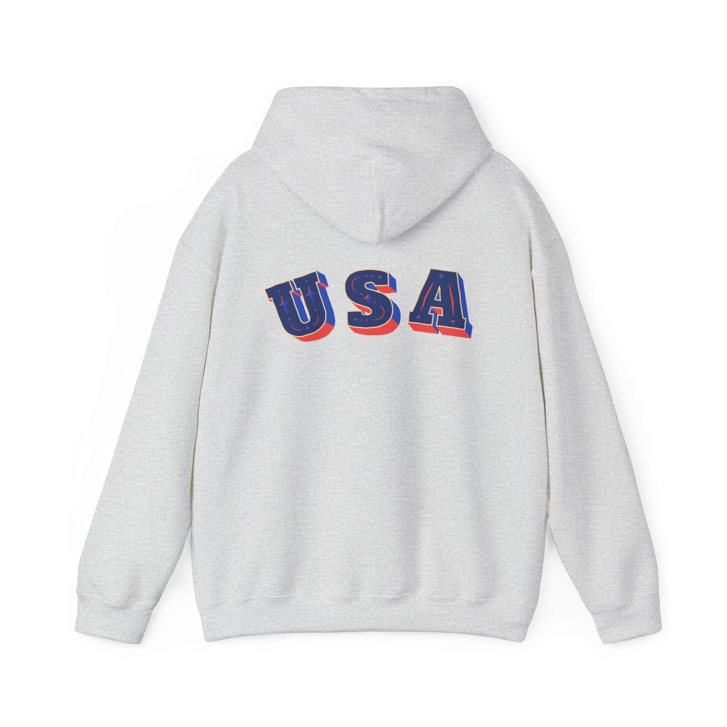 Men's Patriotic Hoodie - Double American Flag Graphic