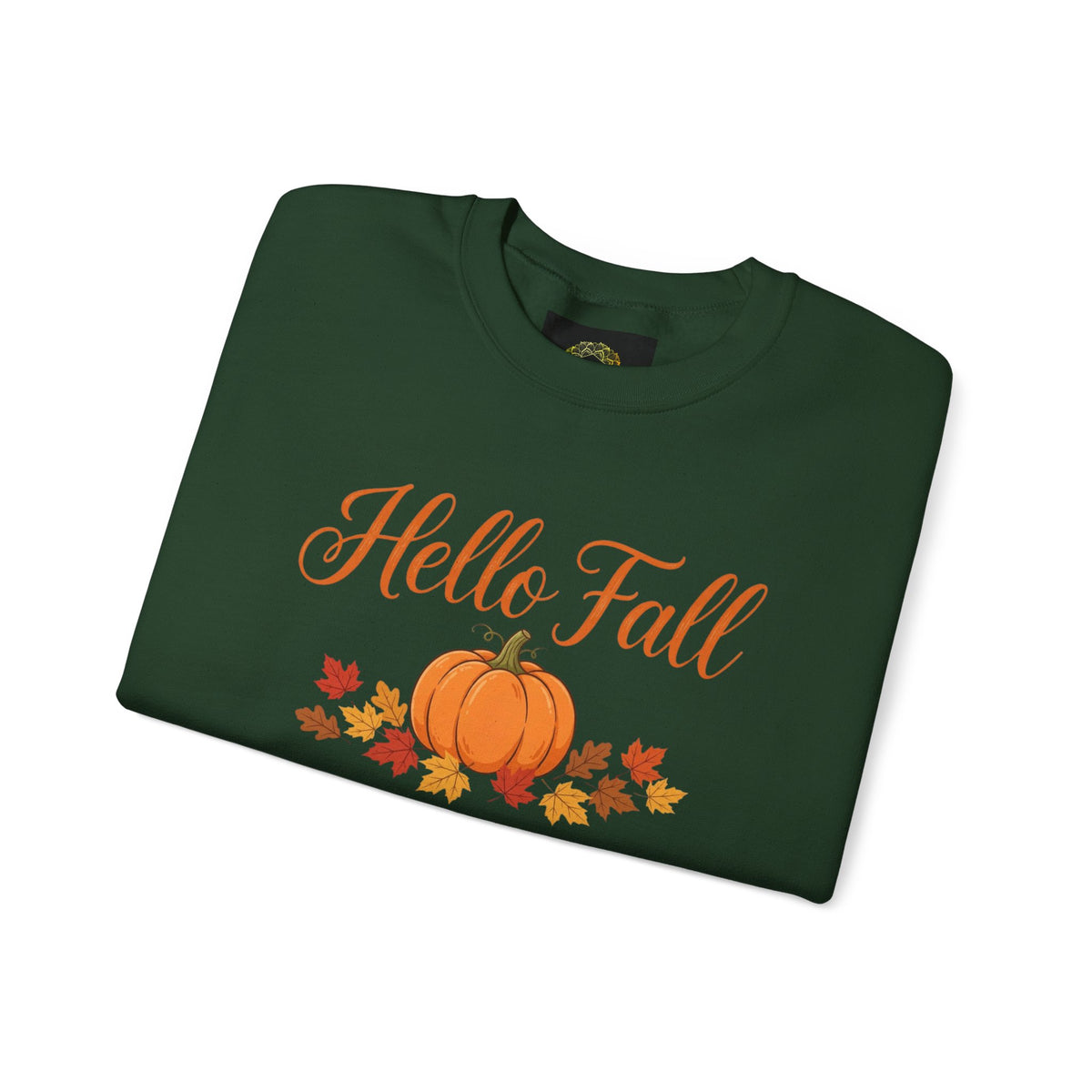 Hello Fall Pumpkin Crewneck Sweatshirt | Cozy Autumn Apparel