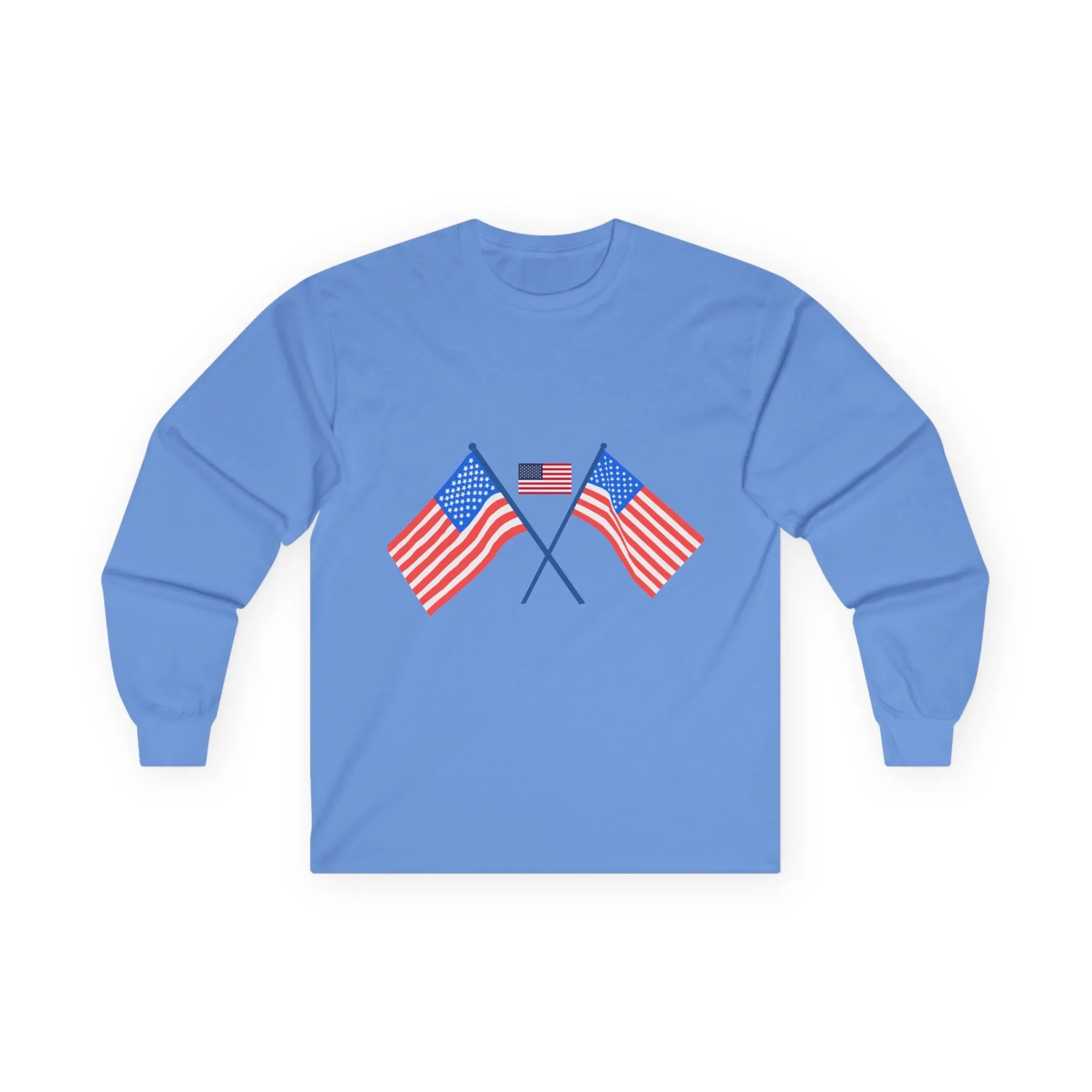 Patriotic Long Sleeve Tee - USA Flag Design - RizQ Life 
