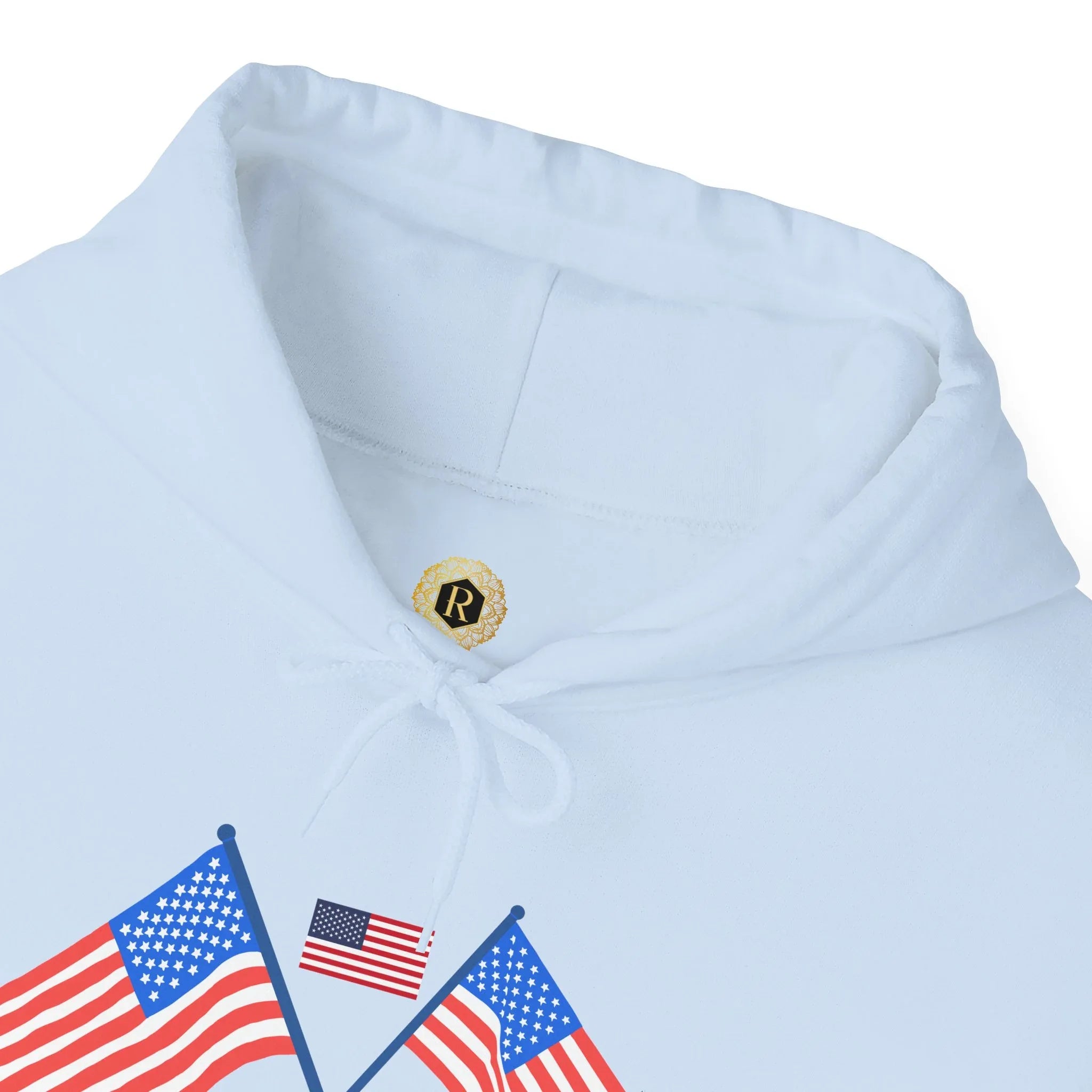 Men's Patriotic Hoodie - Double American Flag Graphic - RizQ Life 