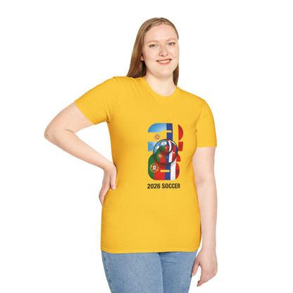 2026 Soccer World Flags T-Shirt | Football Tournament Graphic Tee