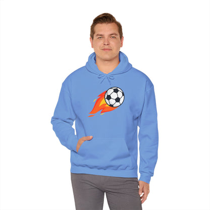 Soccer Fire Ball Hoodie - Men's Heavy Blend Hooded Sweatshirt