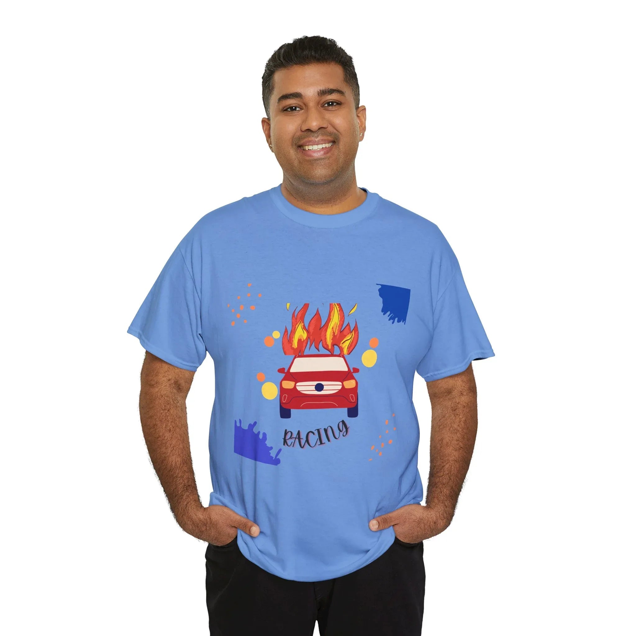 Unisex Racing Graphic T-Shirt – Heavy Cotton Car Racing Tee for Men & Women, Casual Motorsport Fan Shirt, Short Sleeve Top, Sizes S-5XL - RizQ Life 