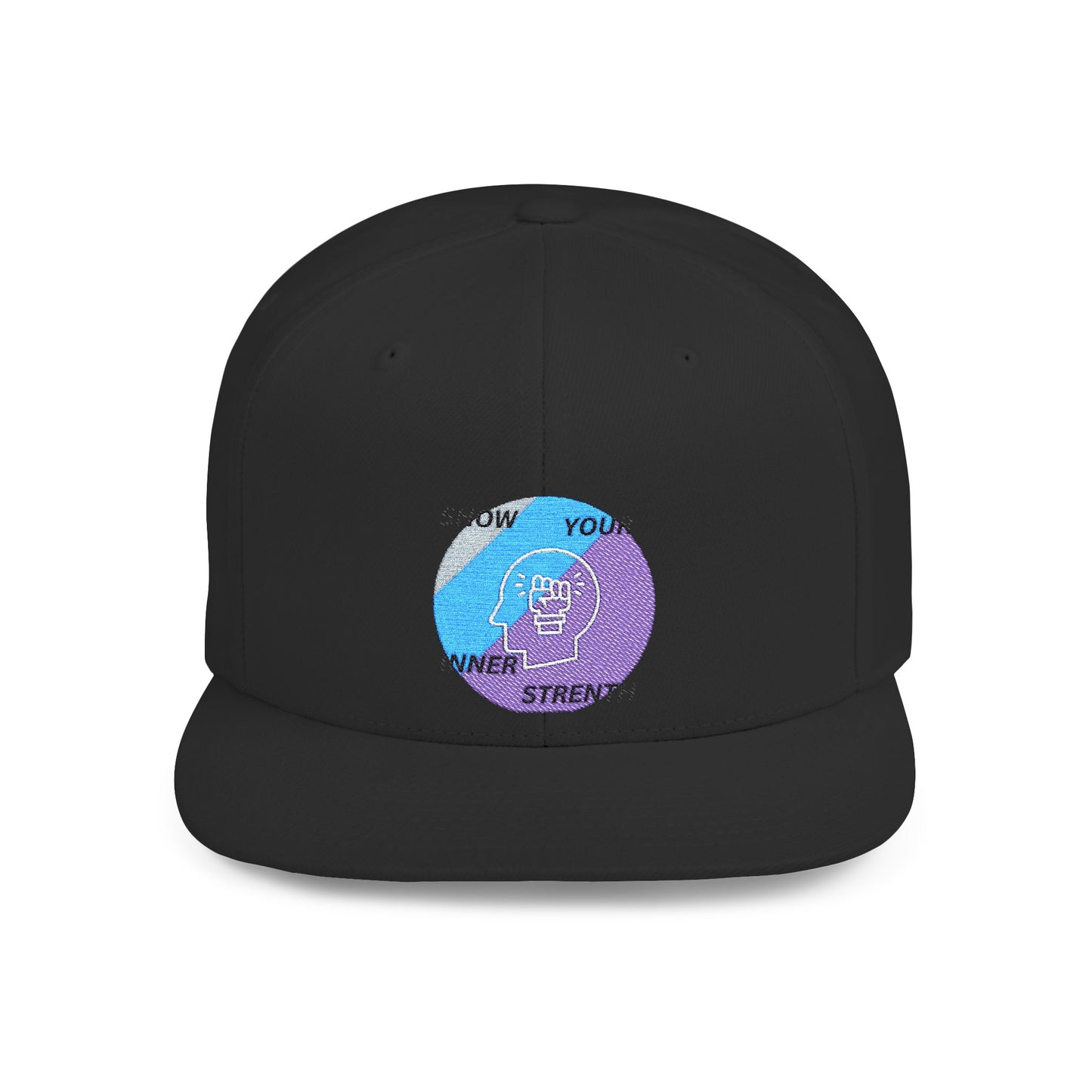 Shop the Motivational Strength Snapback – flat bill adjustable hat for men & women. Perfect streetwear and inspirational gift.