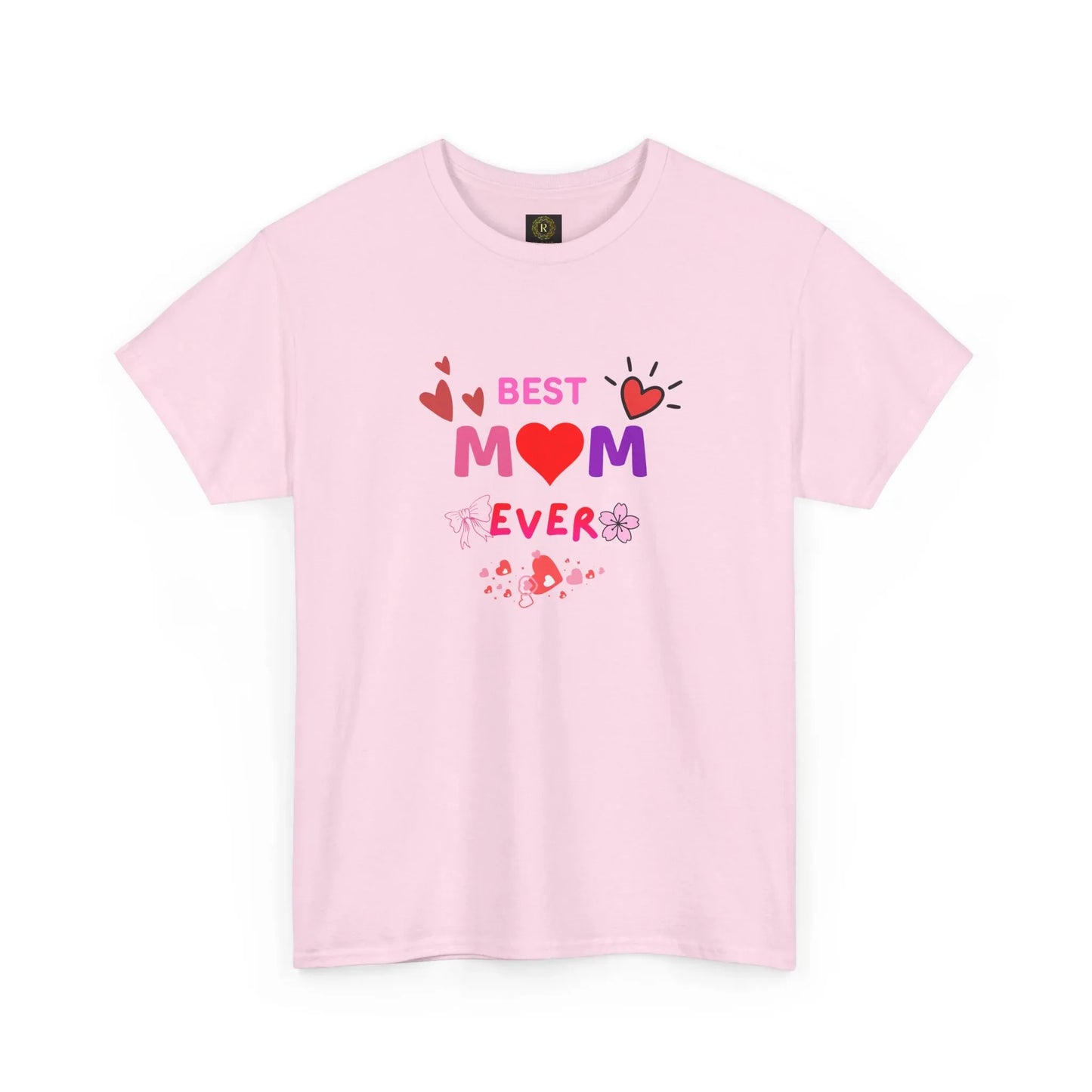 Best Mom Ever Mother’s Day T-Shirt - Aesthetic Heart & Bow Graphic Tee