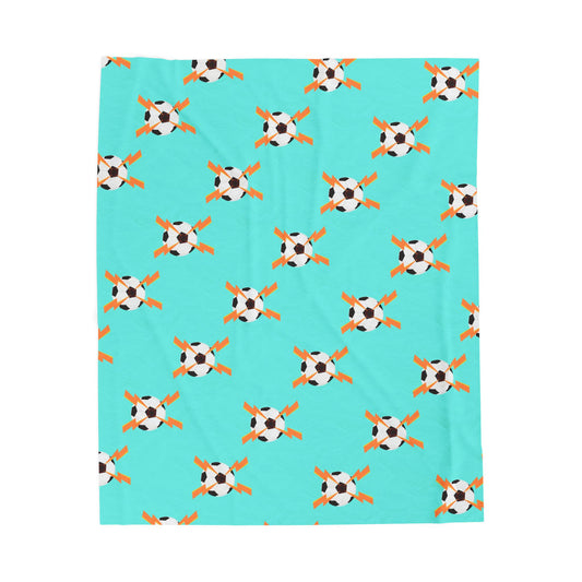 Cozy Soccer Plush Blanket – Soft Throw for Kids, Pets & Sports Fans