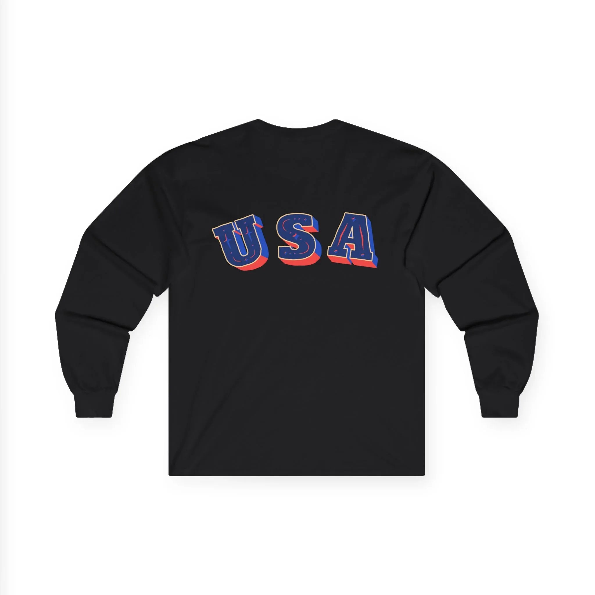 Patriotic Long Sleeve Tee - USA Flag Design - RizQ Life 