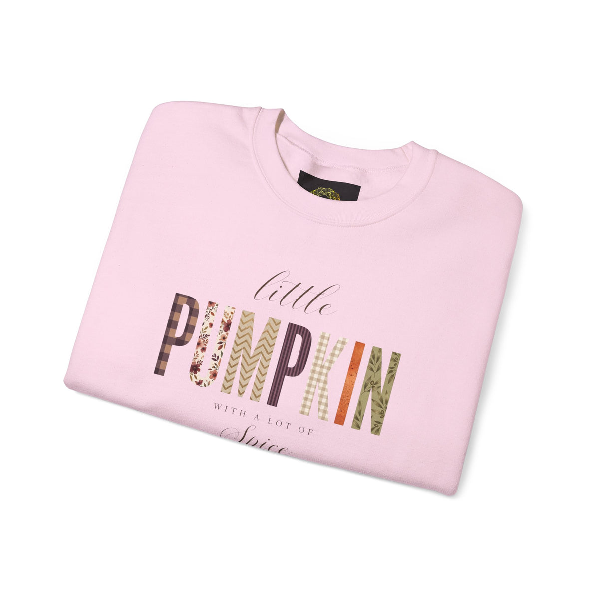 Little Pumpkin With A Little Spice" Sweatshirt – Cozy Fall Plaid & Watercolor Pumpkin Crewneck
