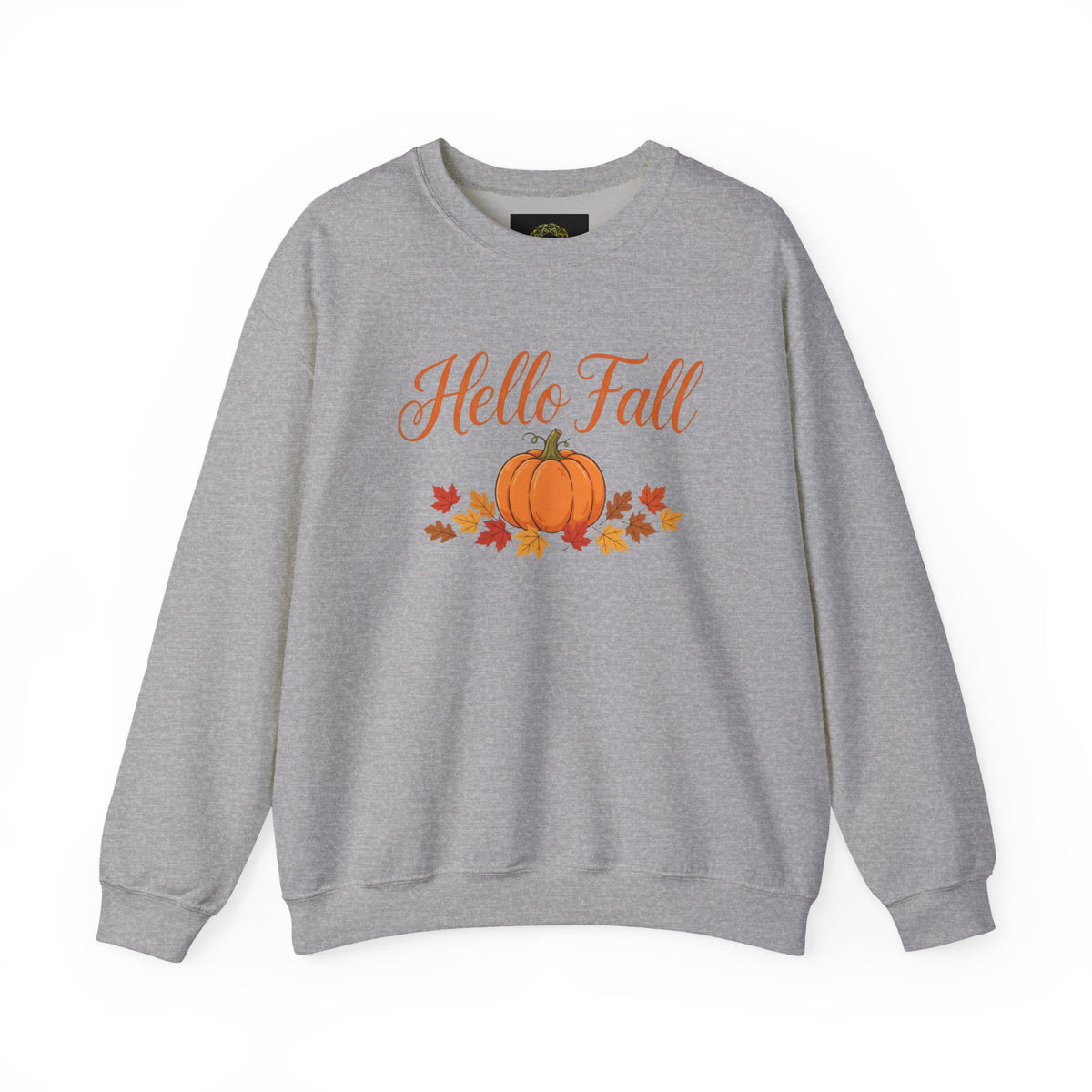 Hello Fall Pumpkin Crewneck Sweatshirt | Cozy Autumn Apparel