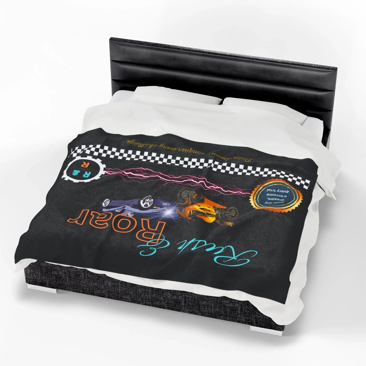 Racing Velveteen Plush Blanket - Cozy Throw For Car Lovers and Kids Rooms - RizQ Life 