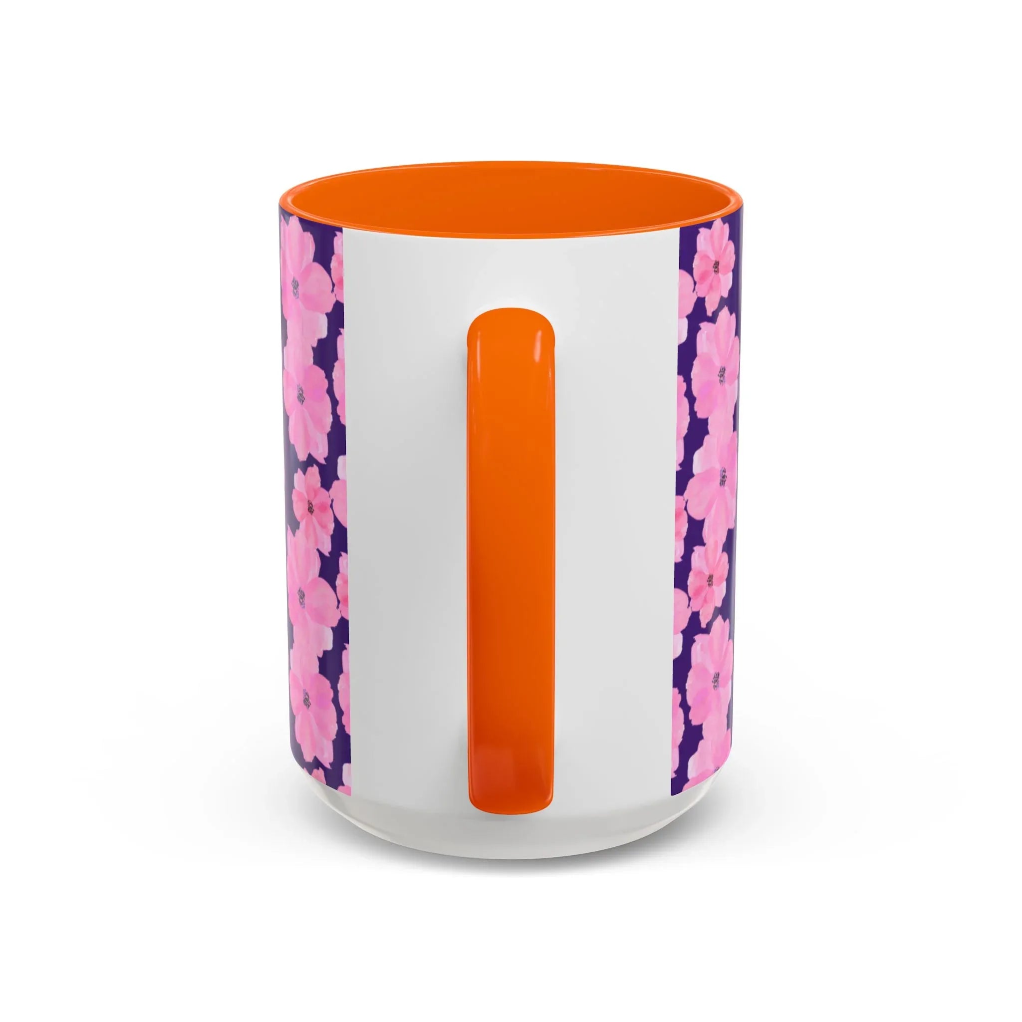 Chic Floral Coffee Mug - Pink Blossoms on Dark Background - RizQ Life 