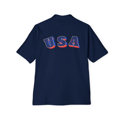 Men's USA Flag Piqué Polo Shirt - Patriotic Design - RizQ Life 