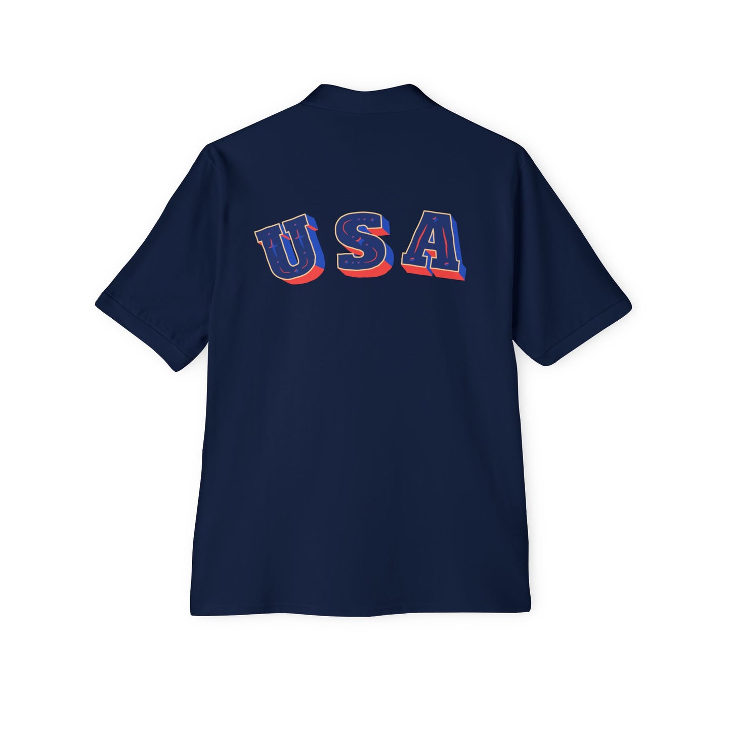 USA Flag Men's Polo
