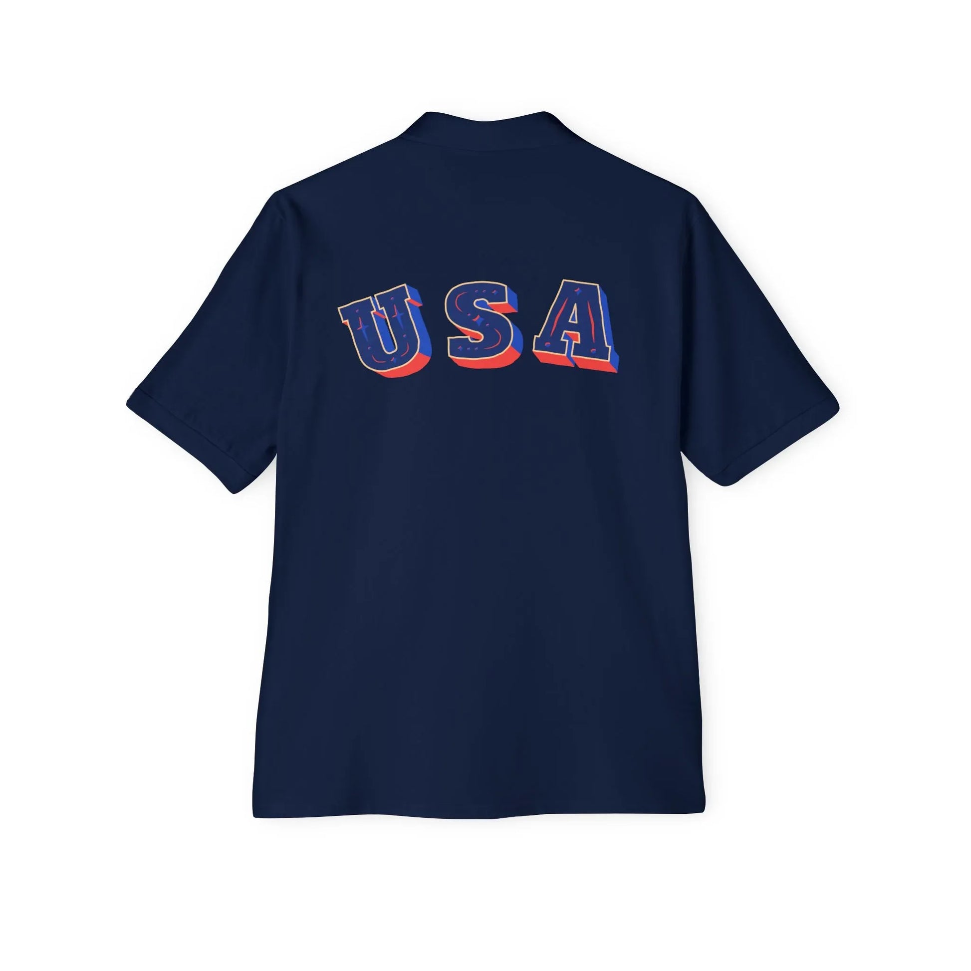 Men's USA Flag Piqué Polo Shirt - Patriotic Design - RizQ Life 