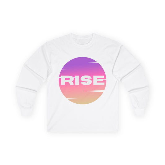 Motivational Long Sleeve Tee - 'RISE' Graphic