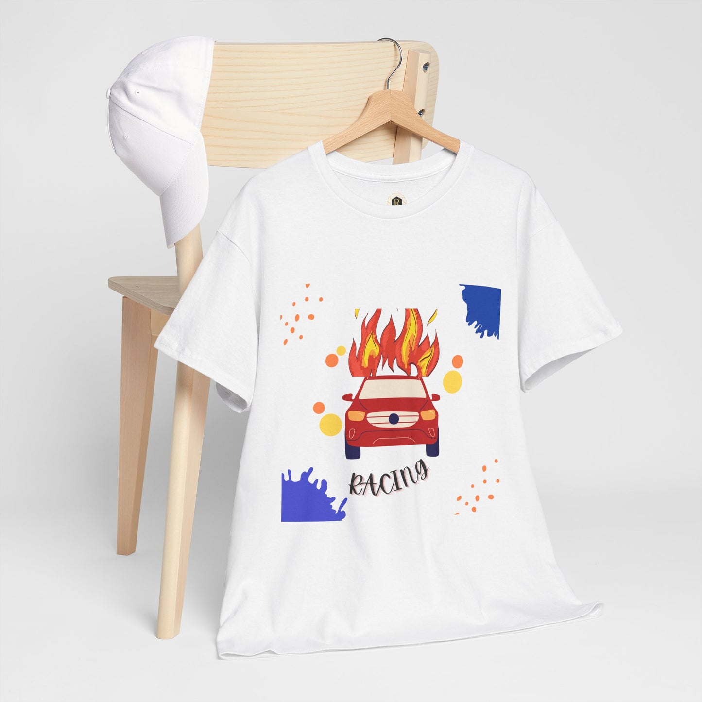 Unisex Racing Graphic T-Shirt – Heavy Cotton Car Racing Tee for Men & Women, Casual Motorsport Fan Shirt, Short Sleeve Top, Sizes S-5XL