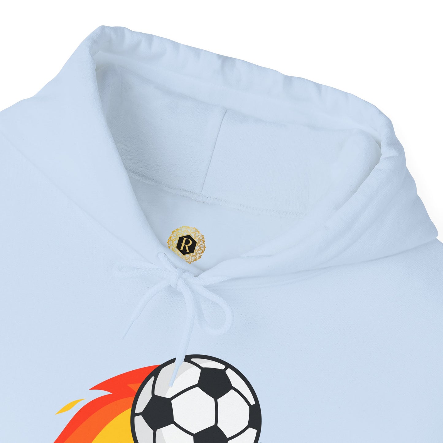 Soccer Fire Ball Hoodie - Men's Heavy Blend Hooded Sweatshirt