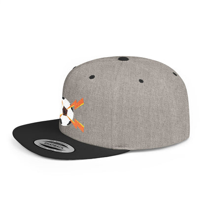 Soccer flat bill snapback hat – adjustable, stylish, and perfect for streetwear, casual outings, festivals, and gifting.