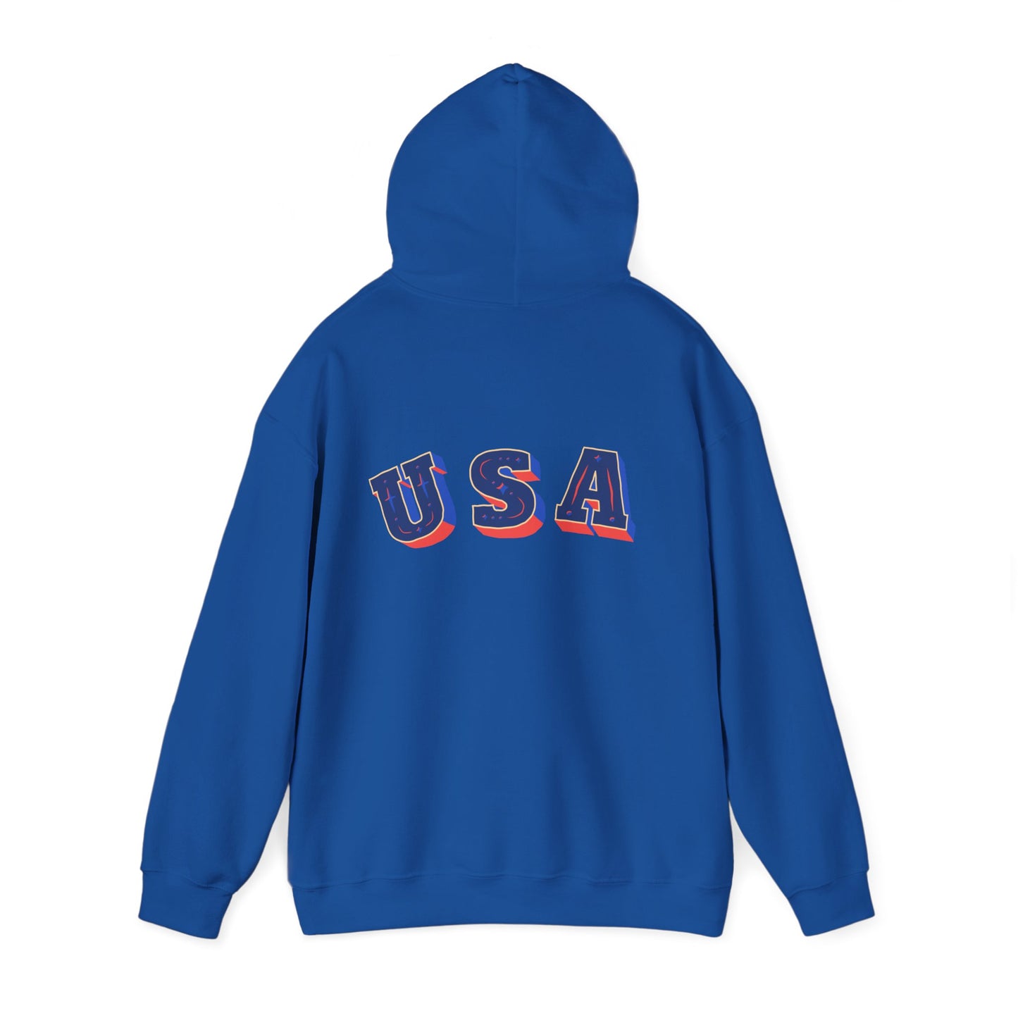 Men's Patriotic Hoodie - Double American Flag Graphic