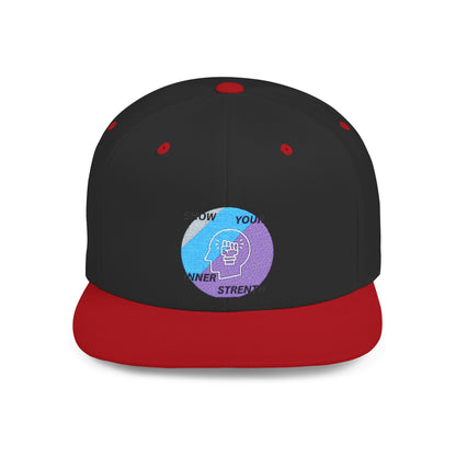Découvrez la casquette Snapback Motivational Strength – casquette ajustable à visière plate pour hommes et femmes. Un accessoire streetwear idéal et un cadeau inspirant.