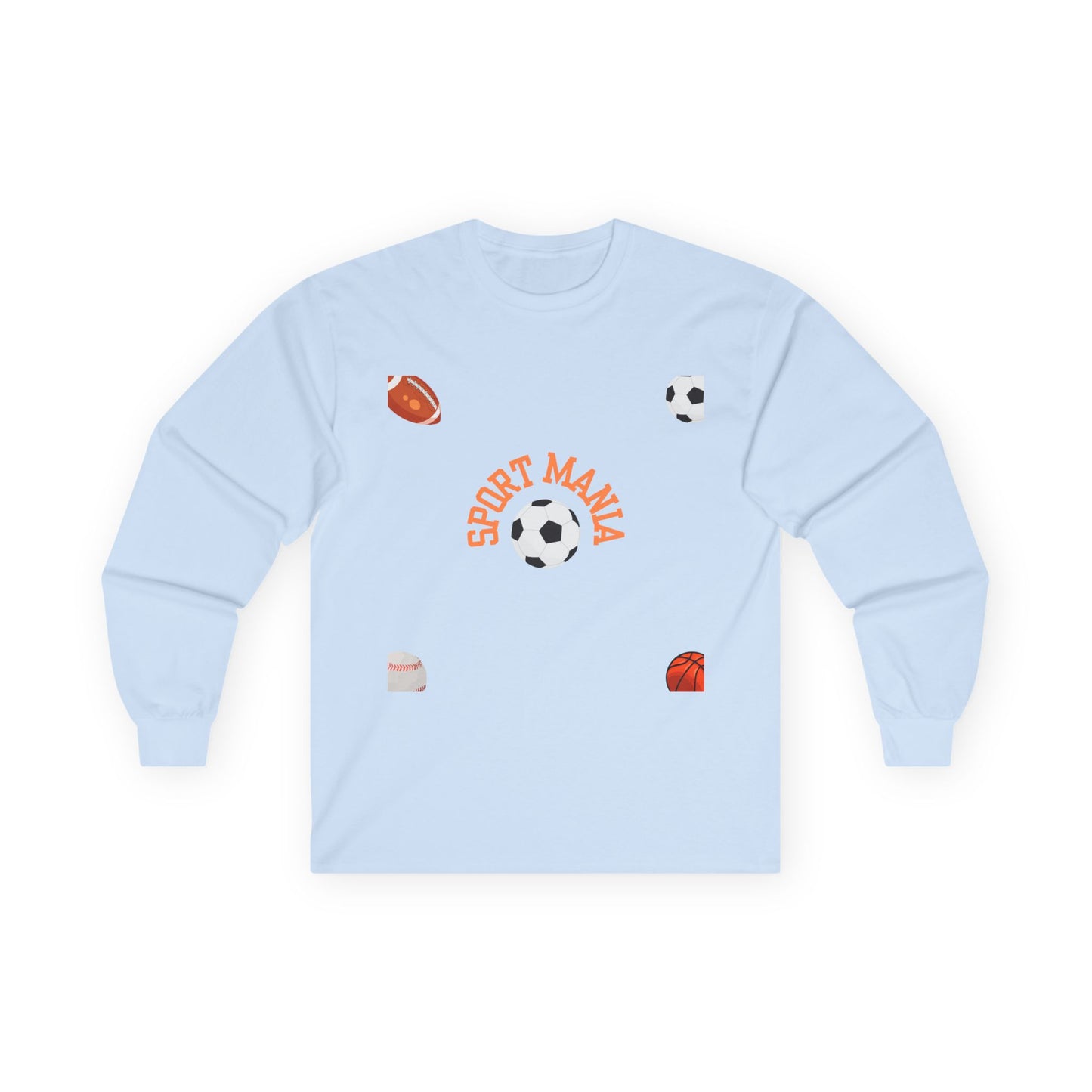 Sport Long Sleeve Tee - Fun Sports Design for Active Lifestyle