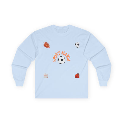 Sport Long Sleeve Tee - Fun Sports Design for Active Lifestyle