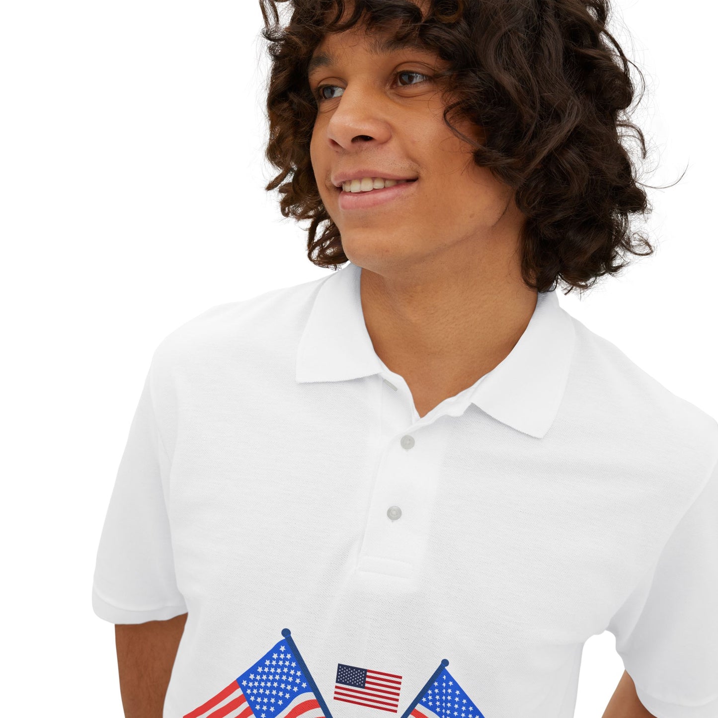 USA Flag Men's Polo