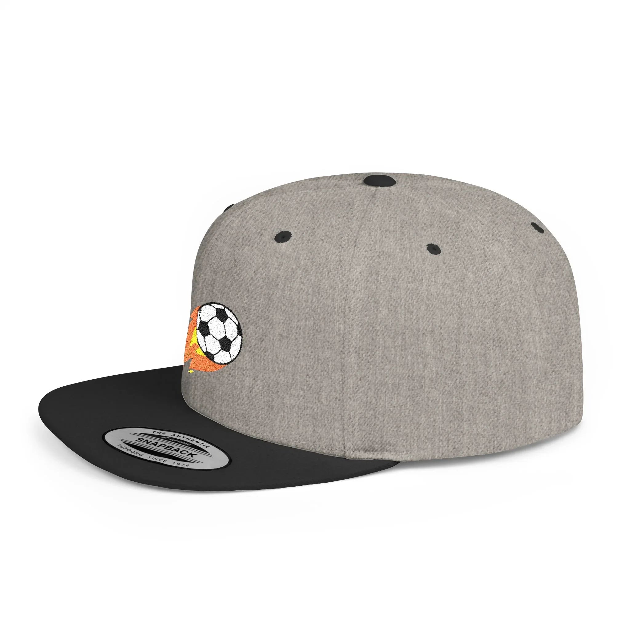 Soccer Ball Flat Bill Snapback Hat - Stylish Snapback Cap for Casual Outfits and Streetwear - RizQ Life 