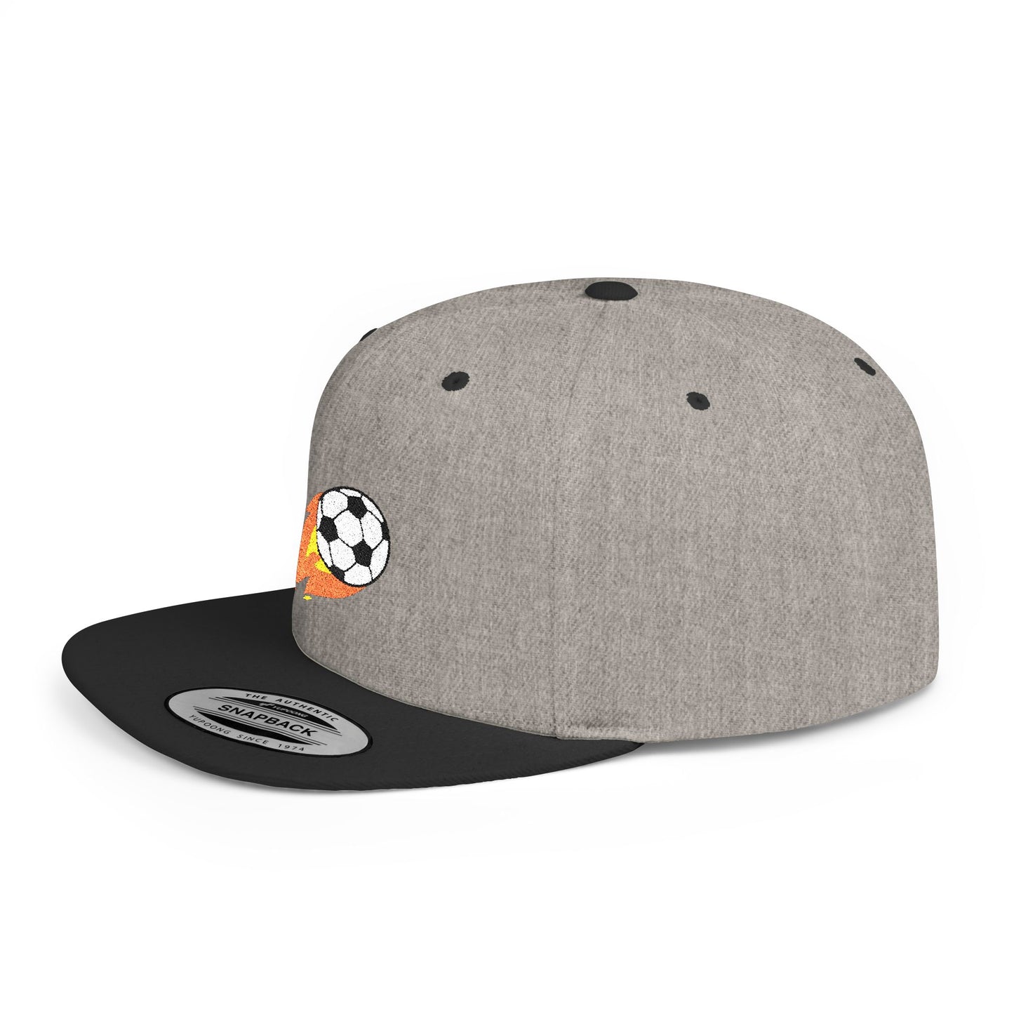 Soccer Ball Flat Bill Snapback Hat - Stylish Snapback Cap for Casual Outfits and Streetwear