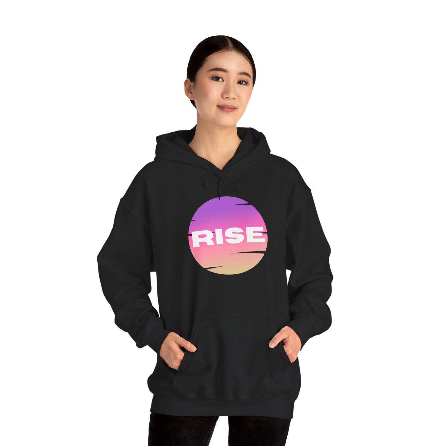 Women's Rise Graphic Hoodie - Cozy & Inspirational Sweatshirt