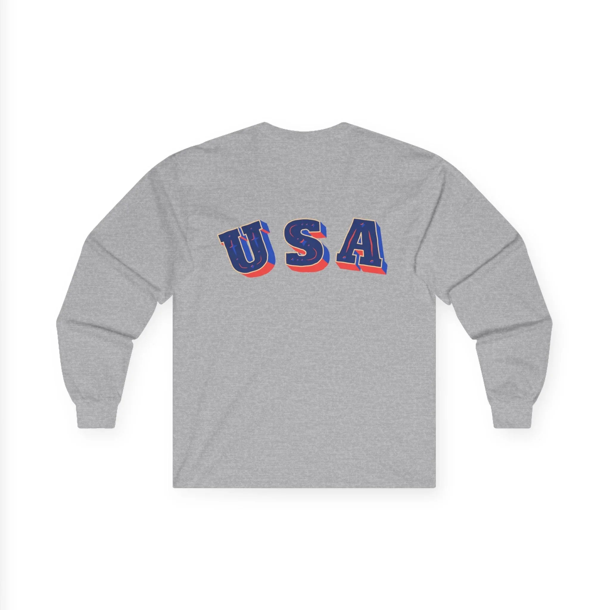 Patriotic Long Sleeve Tee - USA Flag Design - RizQ Life 