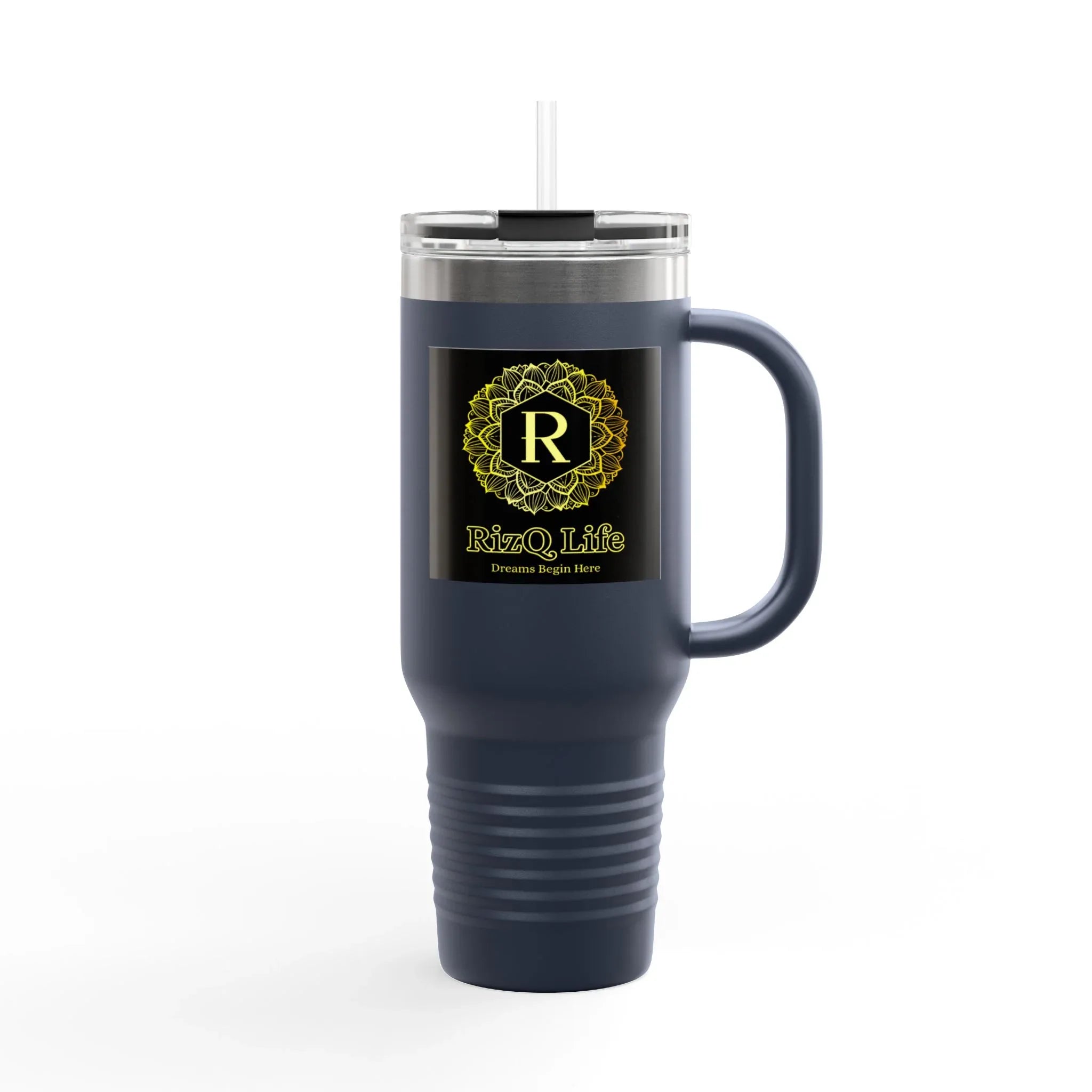 RizQ Life 40oz Insulated Travel Tumbler with Handle