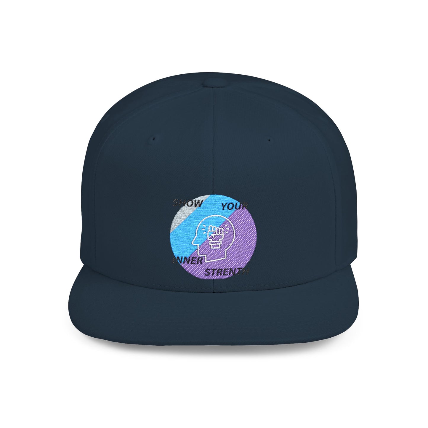 Shop the Motivational Strength Snapback – flat bill adjustable hat for men & women. Perfect streetwear and inspirational gift.