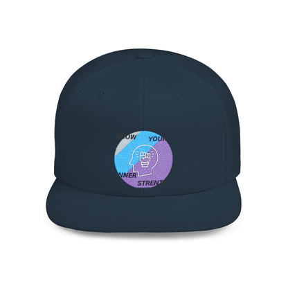Shop the Motivational Strength Snapback – flat bill adjustable hat for men & women. Perfect streetwear and inspirational gift.