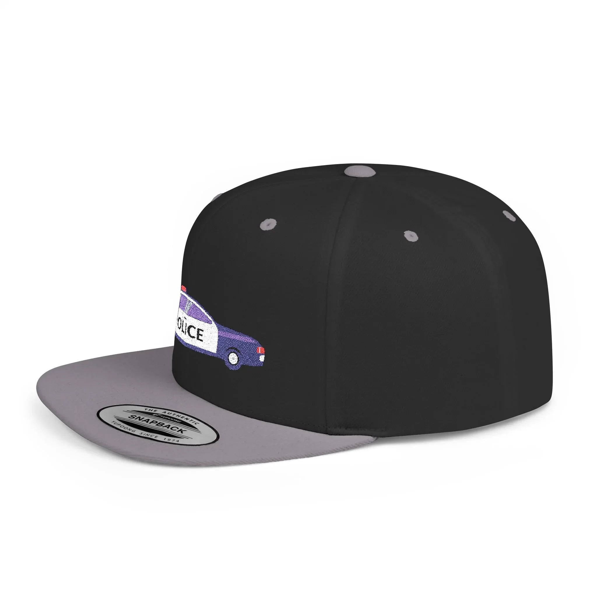 Shop the Police Car Snapback Cap – adjustable streetwear hat for adults, perfect car enthusiast gift and urban fashion accessory. - RizQ Life 