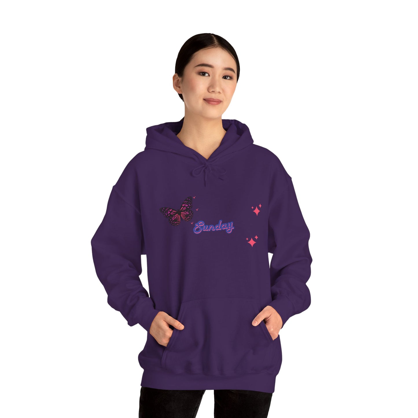 Butterfly Sunday Hoodie Sweatshirt For Women