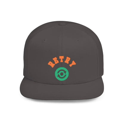 Retry Vintage Flat Bill Snapback Cap – Adjustable streetwear hat for men & women. Ideal gift for casual fashion, festivals, and urban style. - RizQ Life 