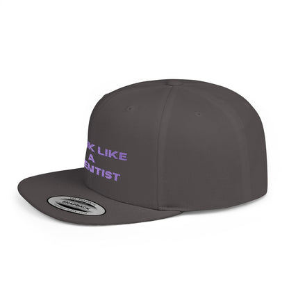 Think Like A Scientist Snapback Cap – Trendy flat bill hat for science lovers, STEM enthusiasts, and geeky gifts. Perfect for casual wear & conventions.
