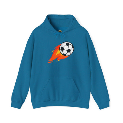 Soccer Fire Ball Hoodie - Men's Heavy Blend Hooded Sweatshirt