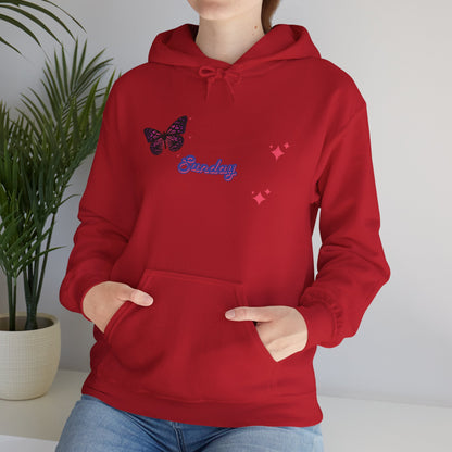 Butterfly Sunday Hoodie Sweatshirt For Women