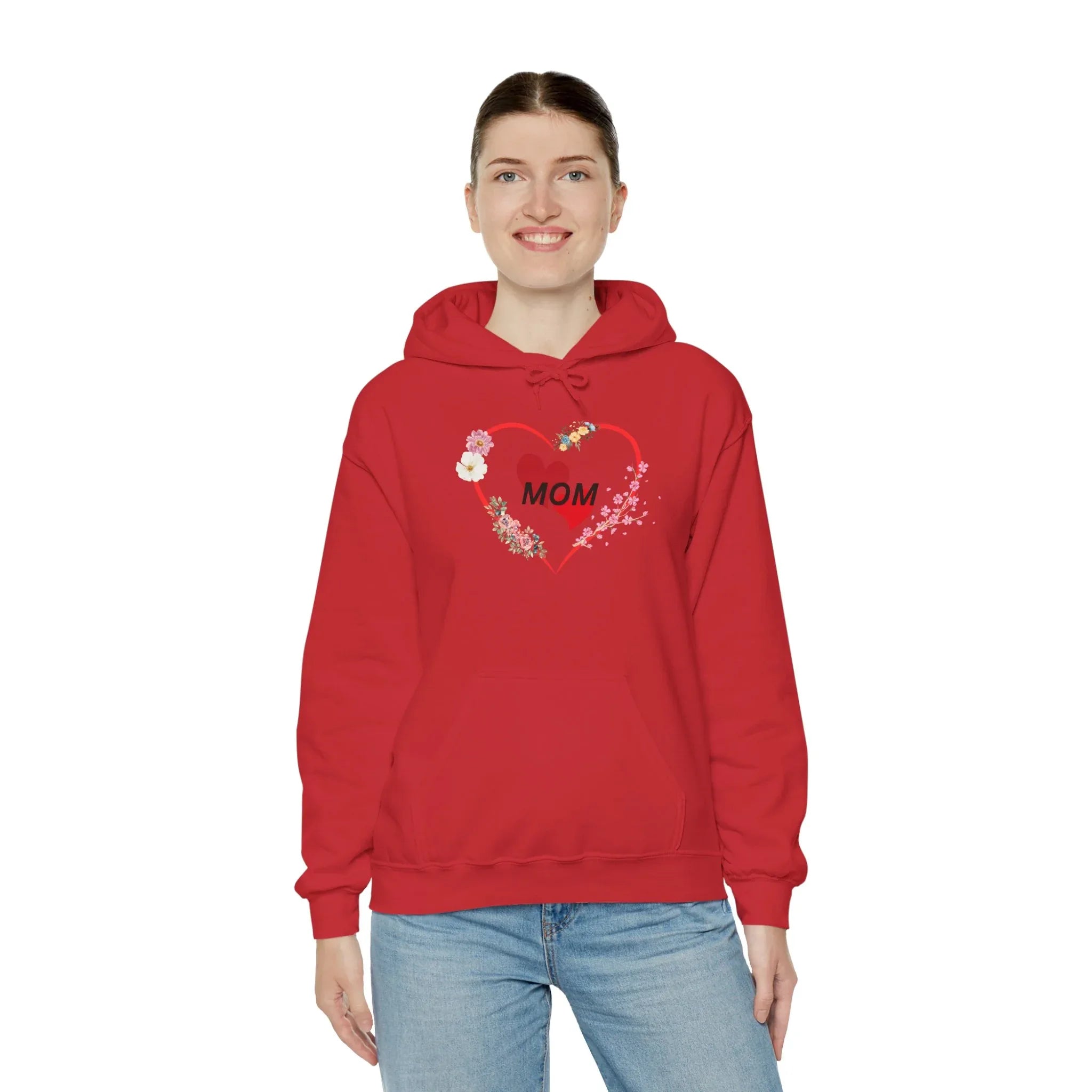 Mom Love Hoodie - Floral Heart Design - Perfect Gift for Mother's Day - RizQ Life 