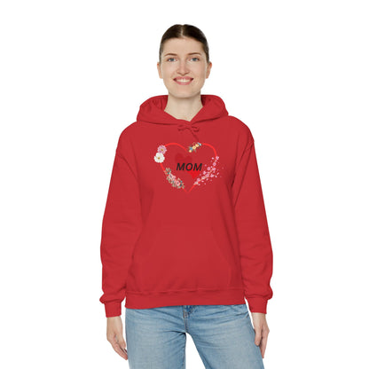 Mom Love Hoodie - Floral Heart Design - Perfect Gift for Mother's Day