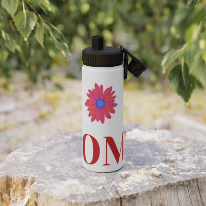 Floral Stainless Steel Water Bottle with Sports Lid - Perfect Gift for Mom