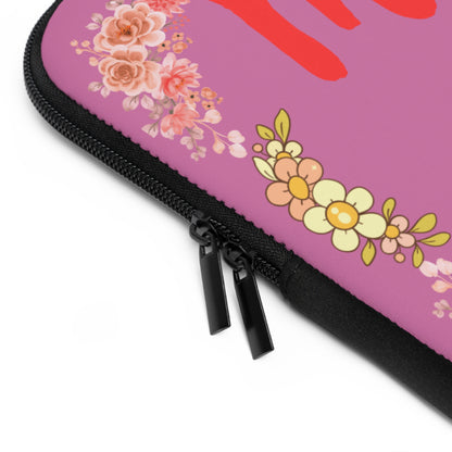 My Girl Floral Laptop Sleeve — Pink Daisy Protective Case
